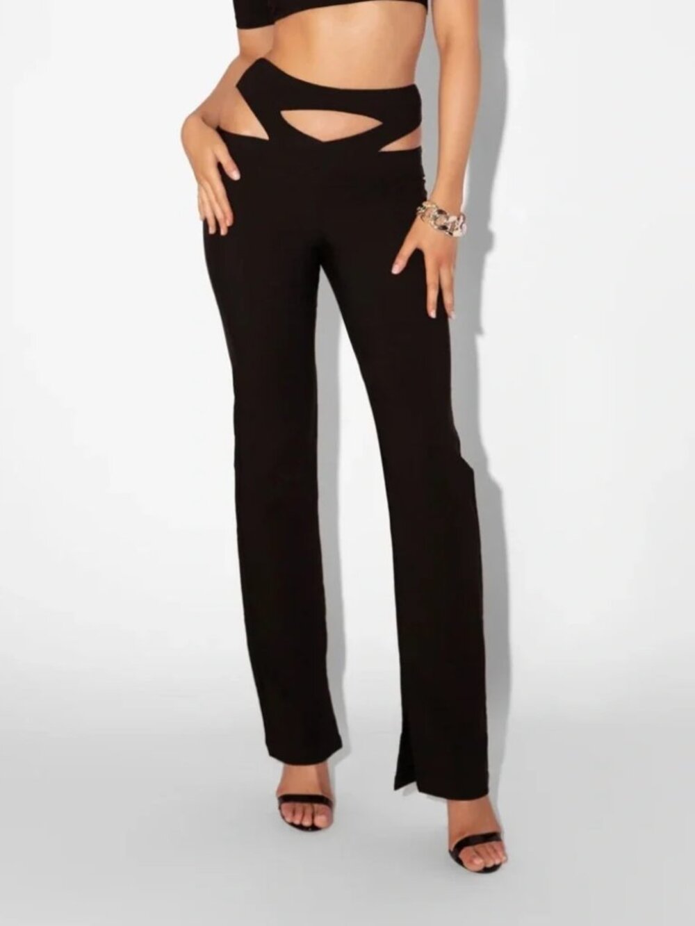Heiress Black Cutout Pants M